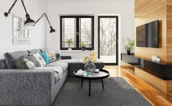 「LIFULL HOME'S(ライフルホームズ)記名記事のアイキャッチ画像。モダンなリビングインテリア実例